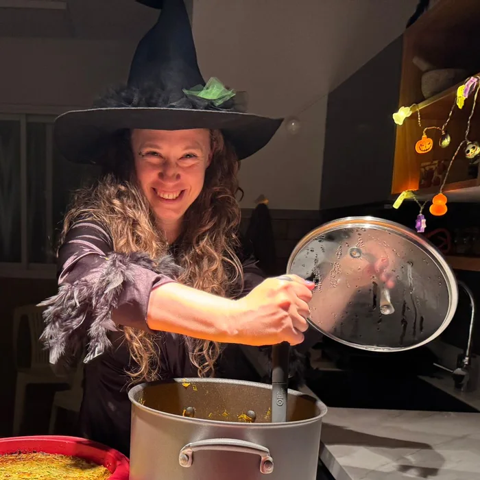 Mor Naveh in a witch costume